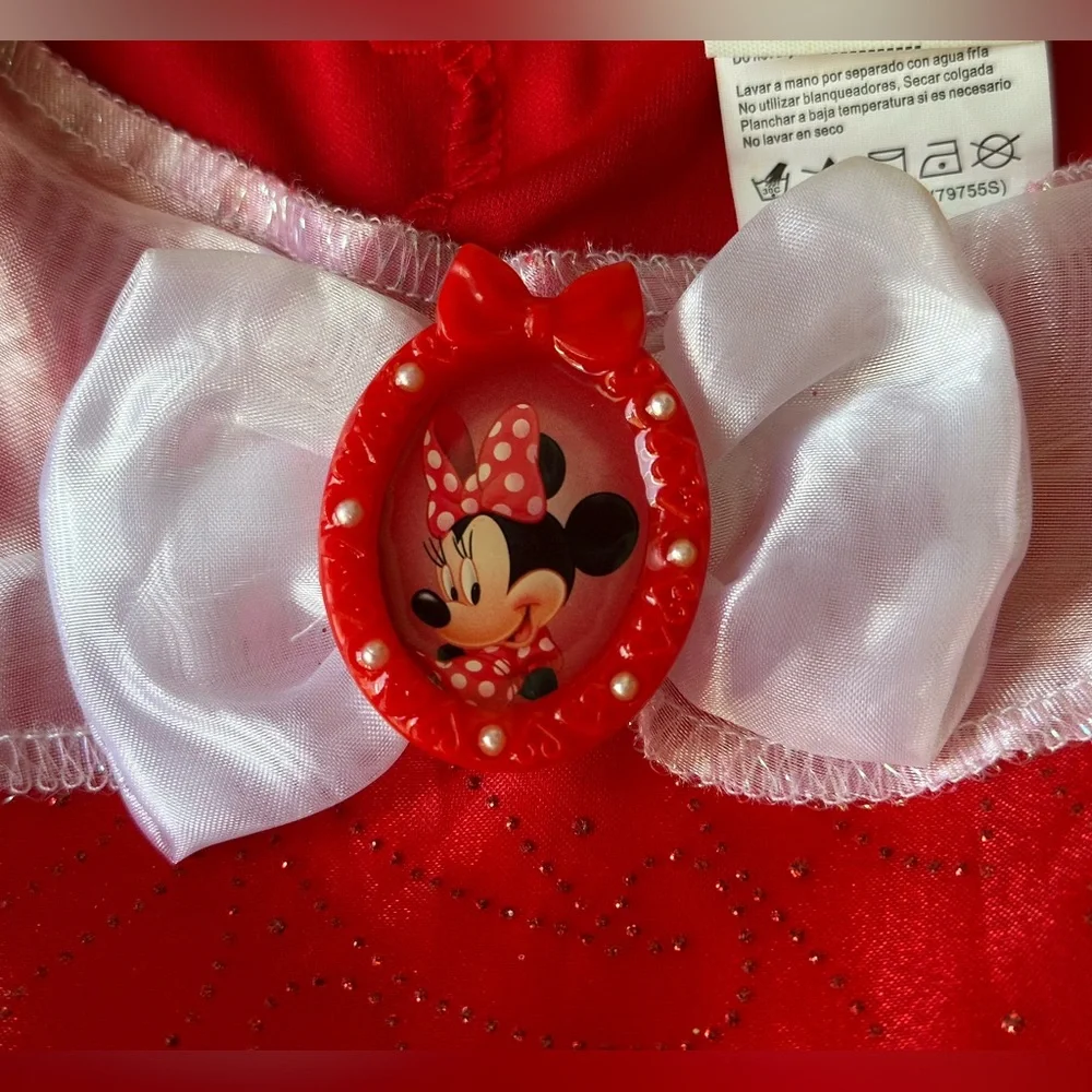Disney Minnie Mouse Red Polka Dot Dress Up Halloween Costume size 2T